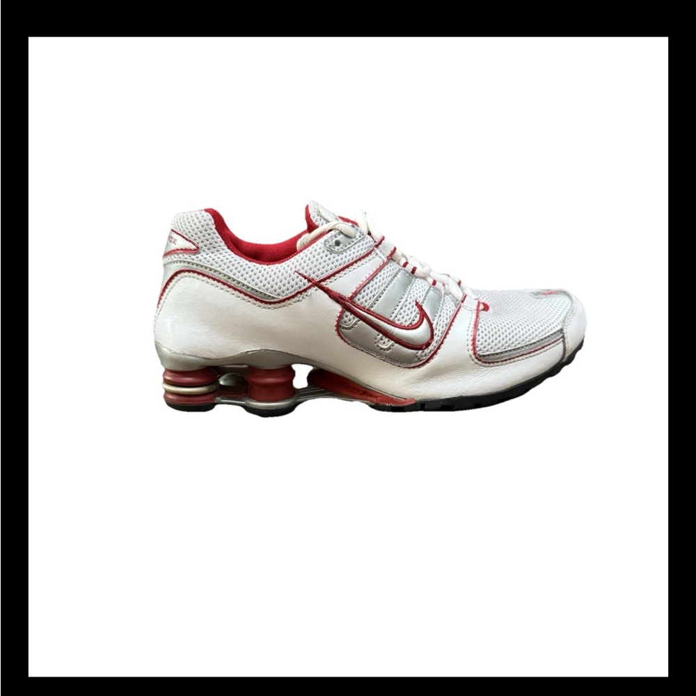 Nike AIR Shox Remix 2 NZ Athletic Sneakers Red, White Size 5Y / Women's 6.5 EUC